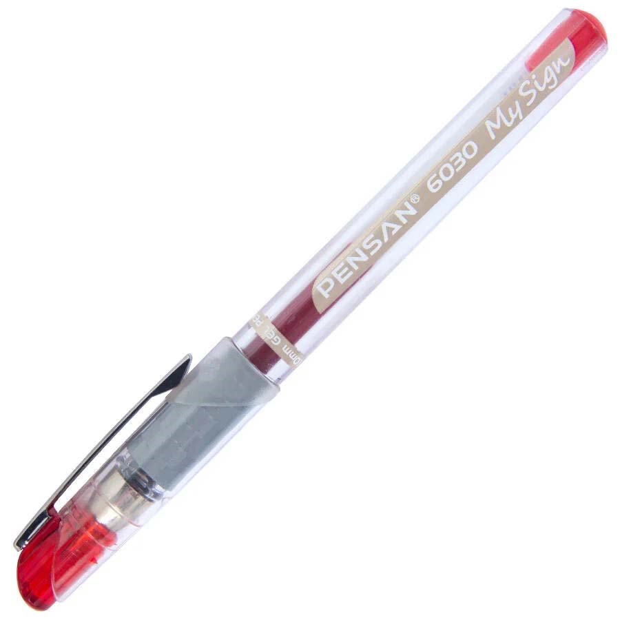 Pensan Jel İmza Kaleme 1.0 MM/Siyah Kırmızı
