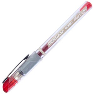 Pensan Jel İmza Kaleme 1.0 MM/Siyah Kırmızı