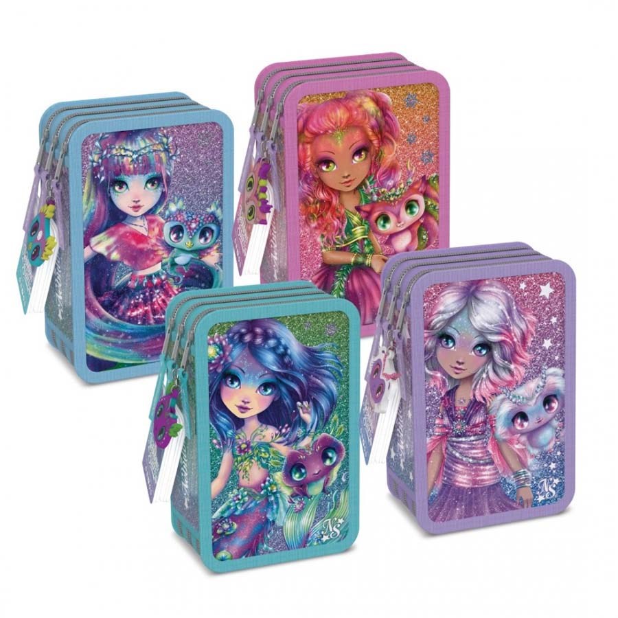 Taros Nebulous Star-12501 3-Tier Pencil Case Mor 