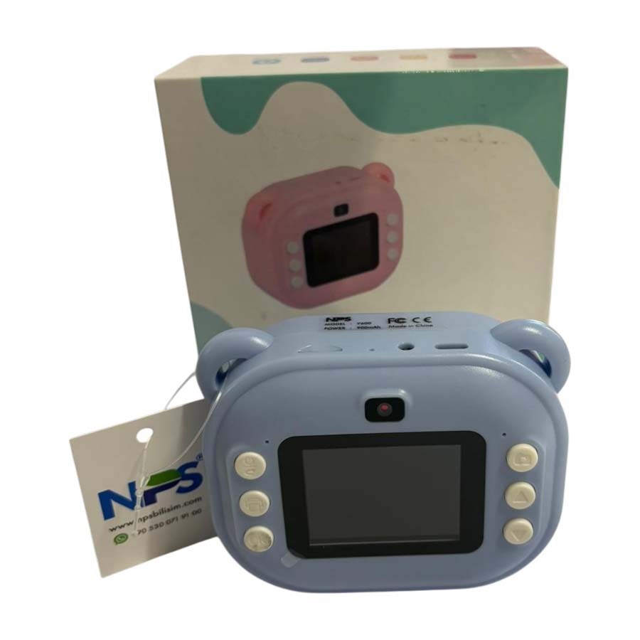 Kids Camera With Print Mavi
