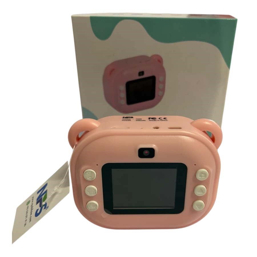 Kids Camera With Print Pembe