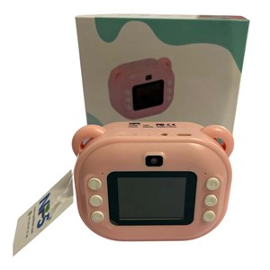 Kids Camera With Print Pembe