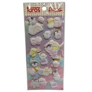 Taros Happy Penguen Puffy Sticker