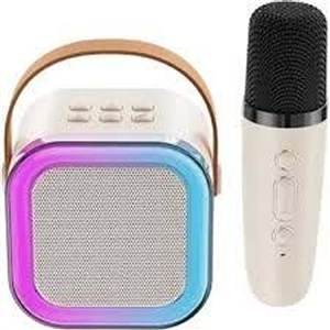 Karaoke Speaker Microphone Set Bej