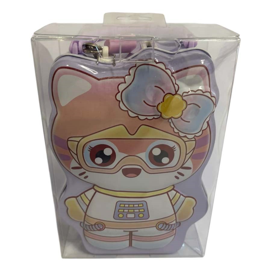 Taros Sevimli Kedi Kilitli Metal Kumbara