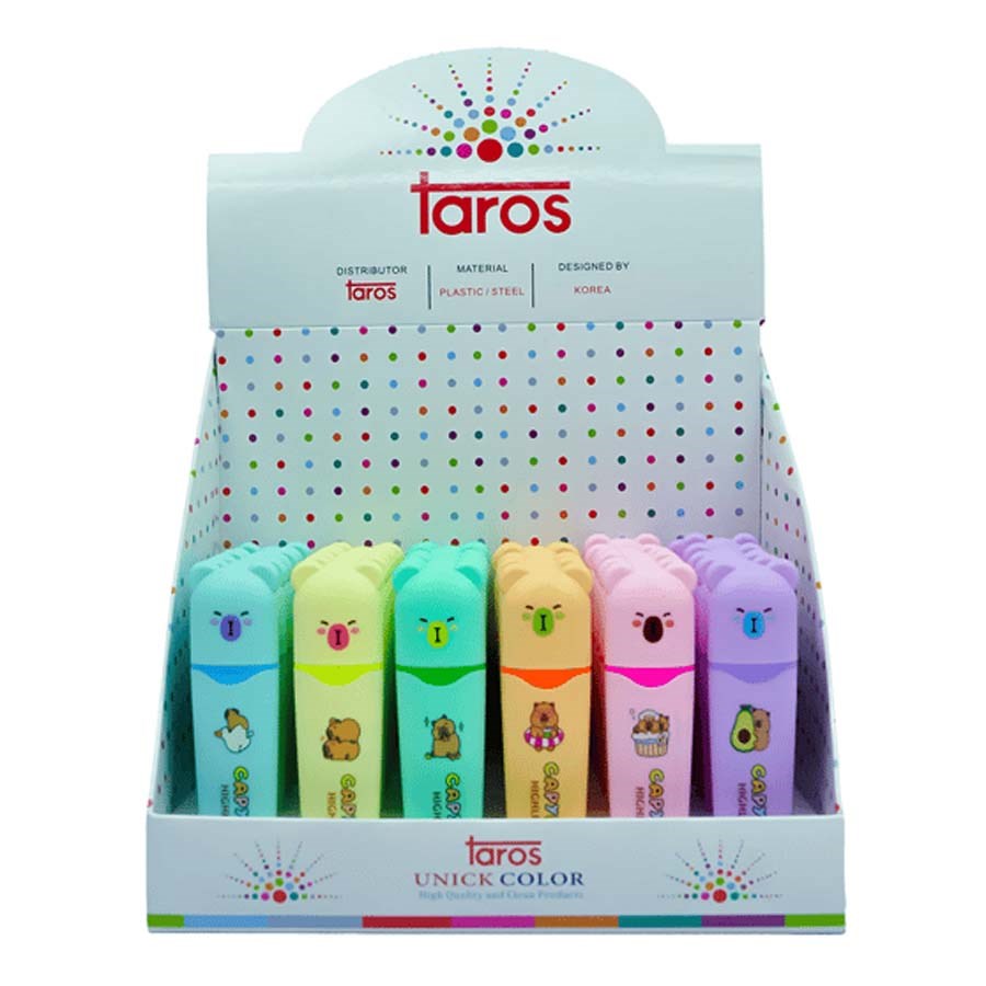 Taros Unıck Color Capibara Pastel Fosforlu Kalem