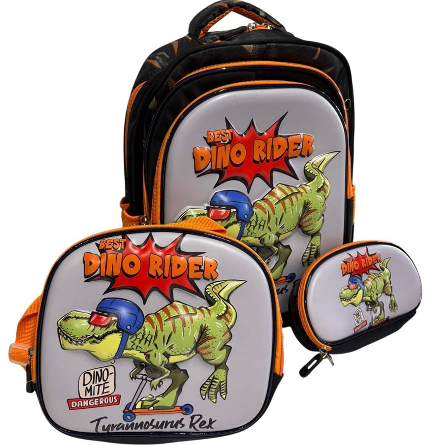 Taros Unick Color Dino Rider 3`Lü Set Okul Çantası 