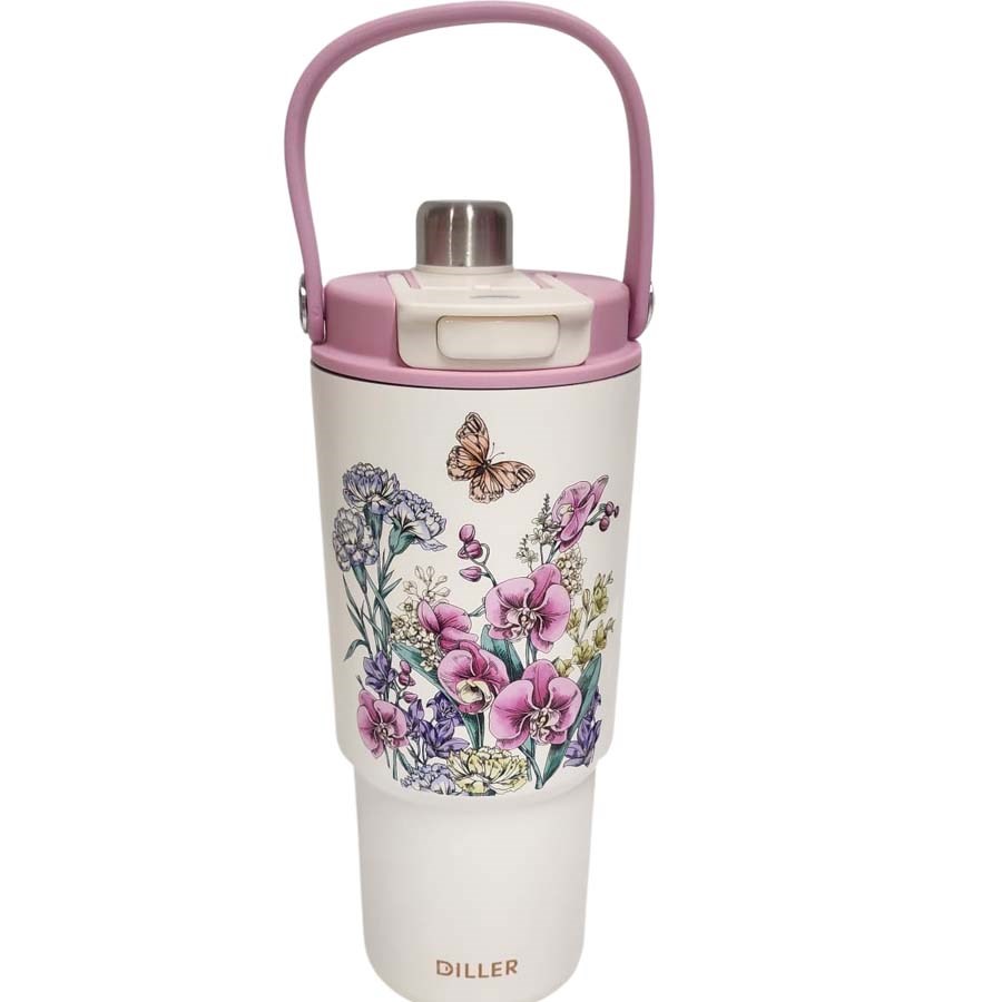 Paslanmaz Çelik Desenli Termos 900 ML 