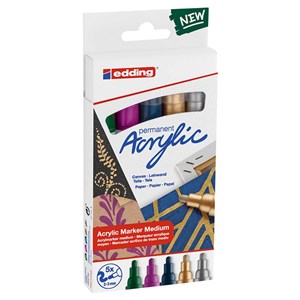Edding Permanent Akrilik Kalem Seti 5 Li Festive