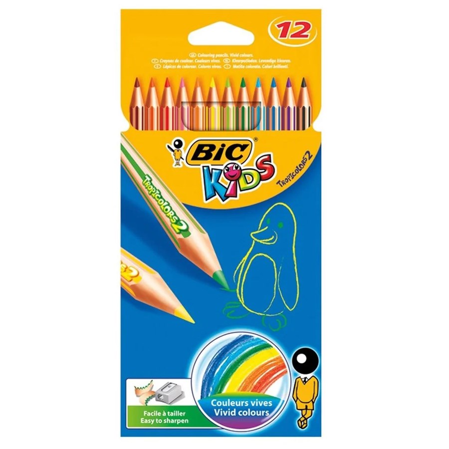 Bic Tropicolors Kuru Boya Kalemi 12`li Kutu 