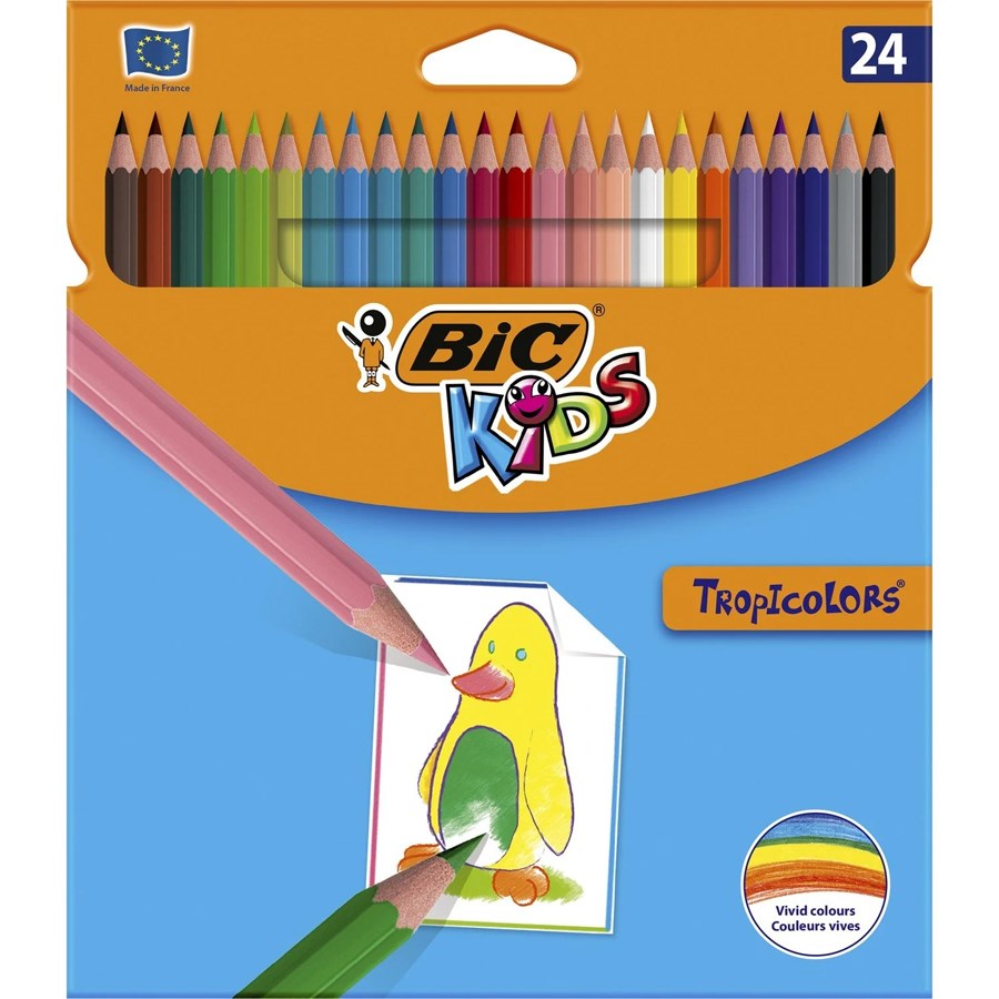 Bic Tropicolor2 Boya Kalemi Uzun 24Lü Kutu 