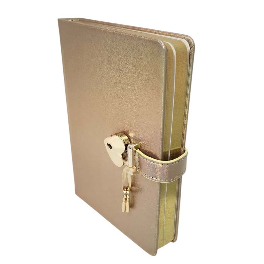 VJ Hush Hush Kilitli Metalik Defter 