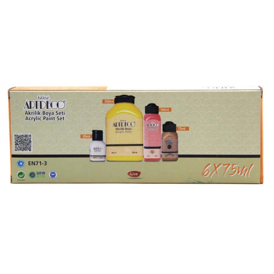 Artdeco Akrilik Boya Makaron Renkler 75 ML x 6 
