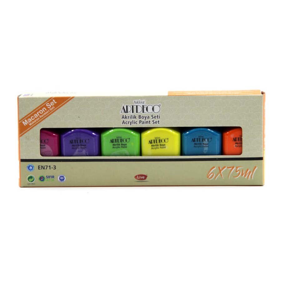 Artdeco Akrilik Boya Makaron Renkler 75 ML x 6 