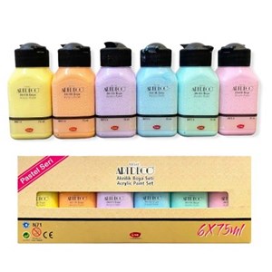 Artdeco Akrilik Boya 6x75 ML Set Pastel Renkler