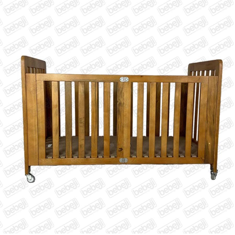 Dukaddo Ahşap Katlanır Doğal Beşik 60x120 Cm 