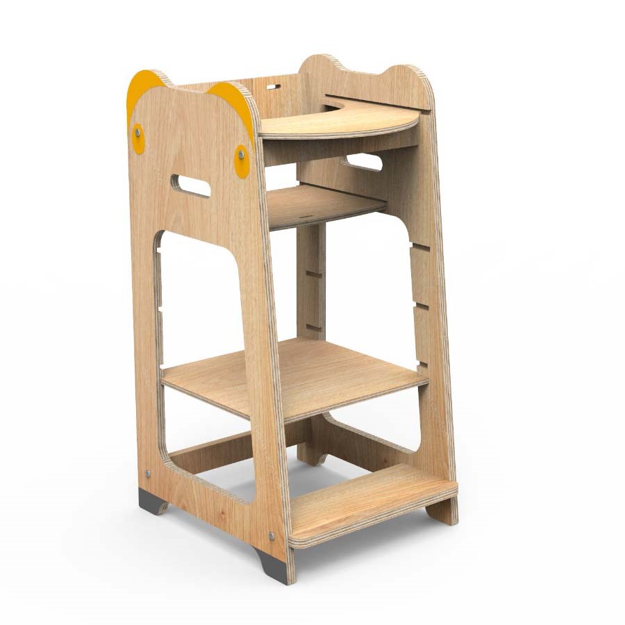 Ahşap Öğrenme Kulesi ve Mama Sandalyesi 