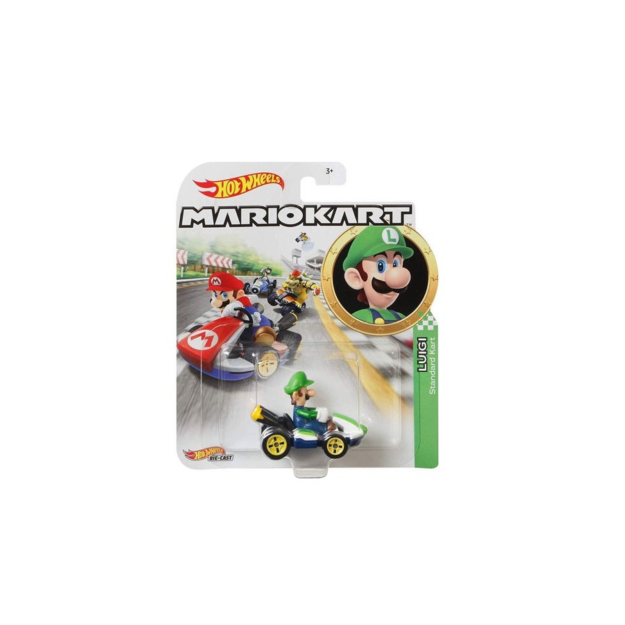 Hot Wheels Mario Kart Karakter Araçlar Luigi