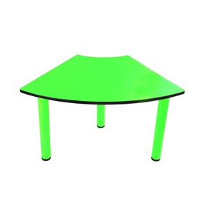 Oval Trapez Masa 90x60cm (Metal Ayaklı) Yeşil