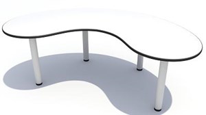 Fasulye Masa 80x130cm (Metal Ayaklı)