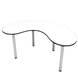 Fasulye Masa 80x130cm (Metal Ayaklı)