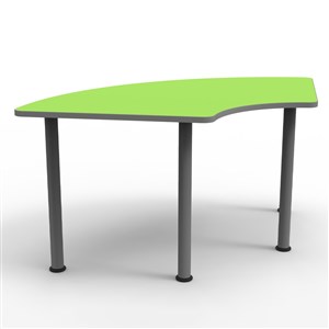 Yarım U Masa 180x60cm (Metal Ayaklı) Yeşil