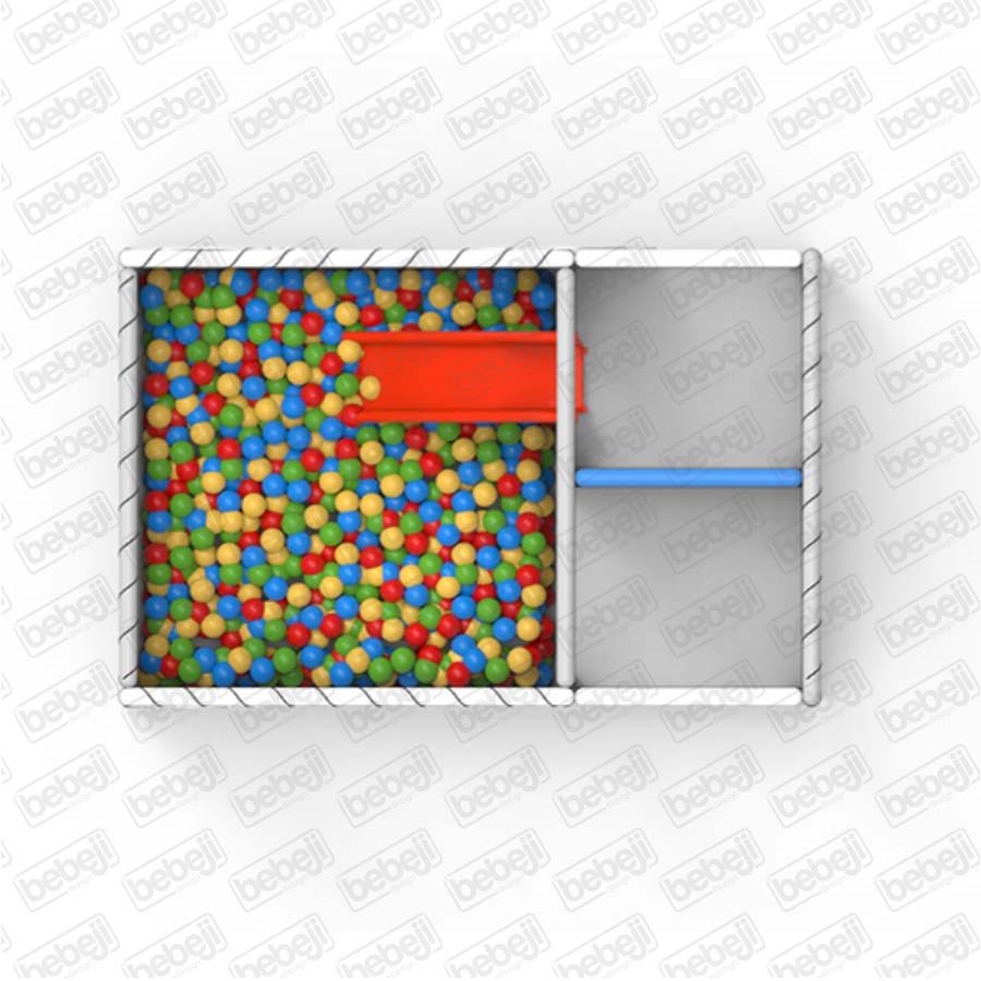 Bebeji Kaydıraklı Top Havuzu Spaceland Temalı 200x308x200cm 