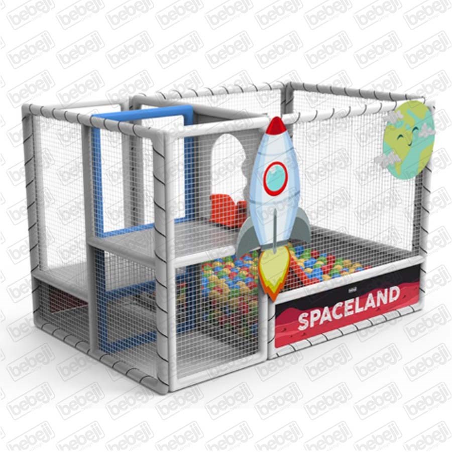 Bebeji Kaydıraklı Top Havuzu Spaceland Temalı 200x308x200cm 