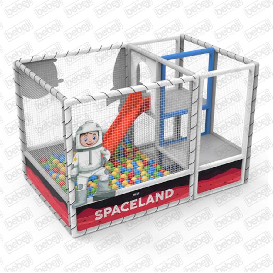 Bebeji Kaydıraklı Top Havuzu Spaceland Temalı 200x308x200cm 