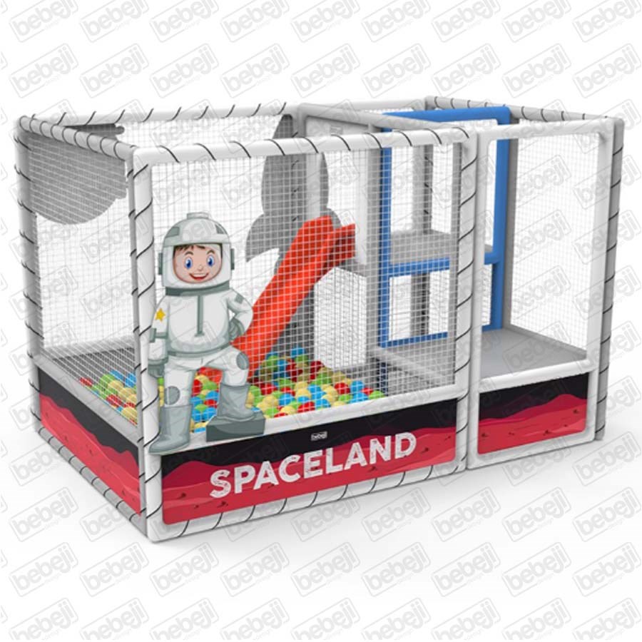 Bebeji Kaydıraklı Top Havuzu Spaceland Temalı 200x308x200cm 