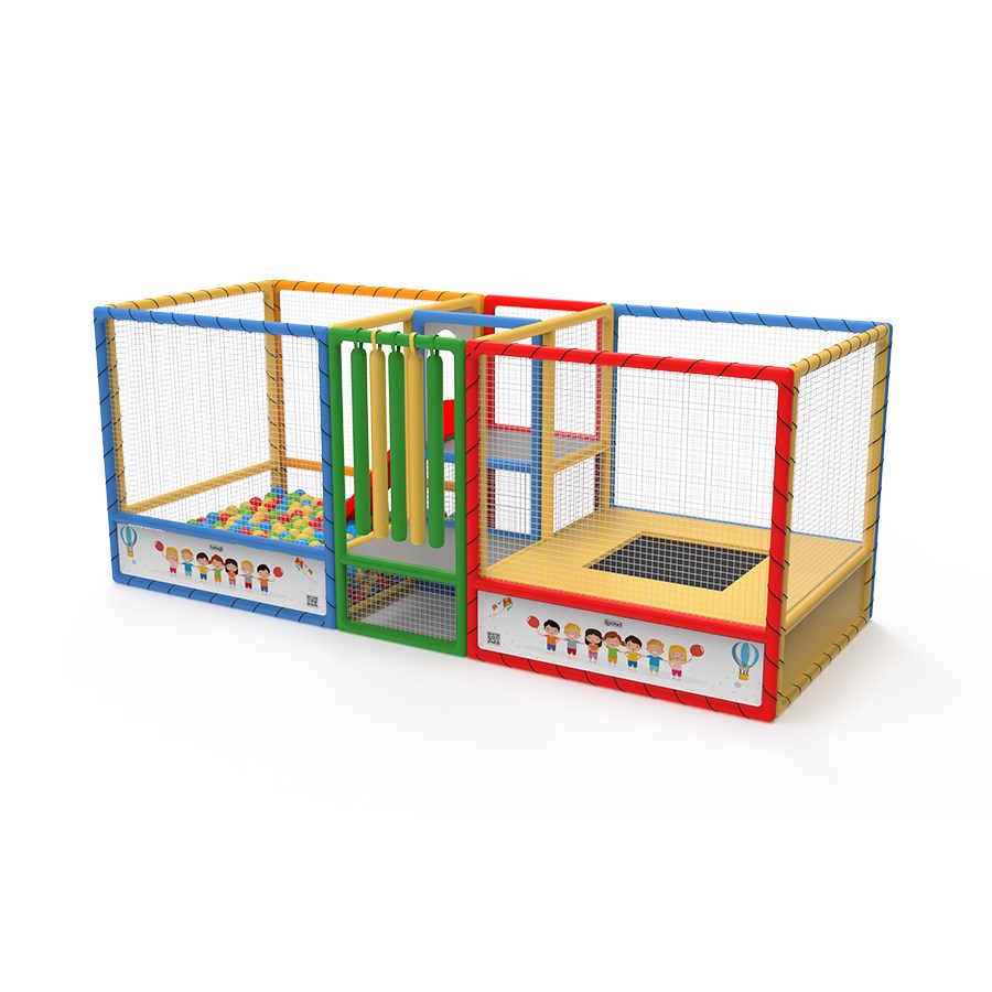 Bebeji Soft Play Trambolinli Top Havuzu 200x500x200 