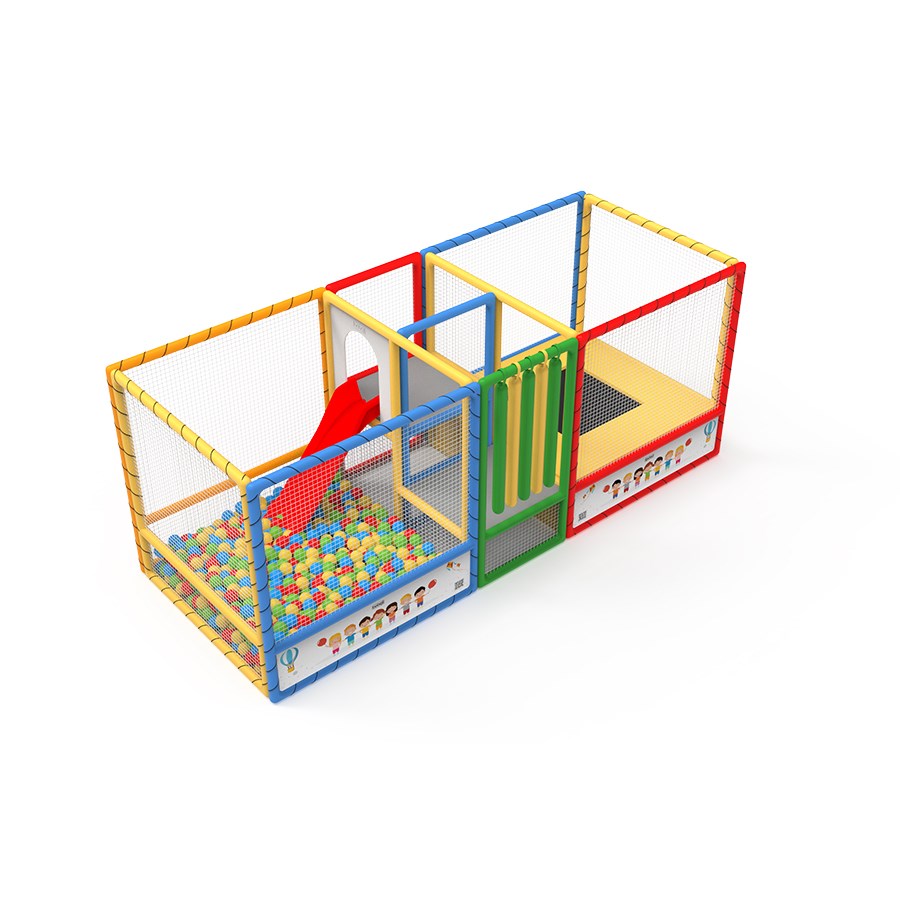 Bebeji Soft Play Trambolinli Top Havuzu 200x500x200 