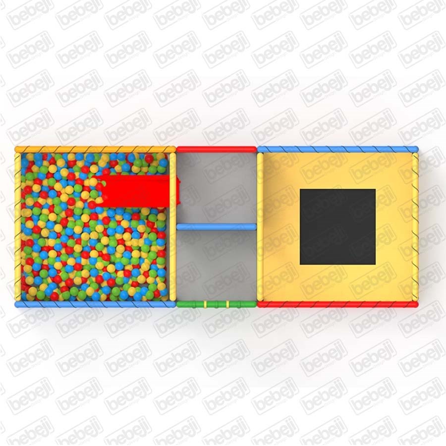 Bebeji Soft Play Trambolinli Top Havuzu 200x500x200 