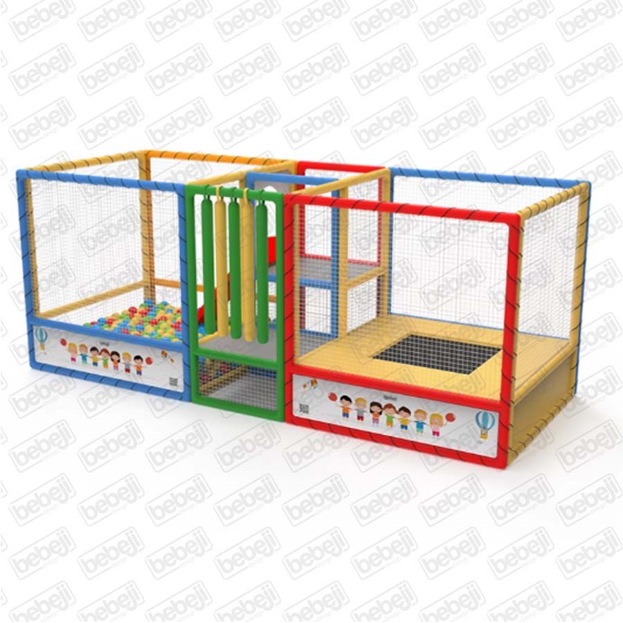 Bebeji Soft Play Trambolinli Top Havuzu 200x500x200 