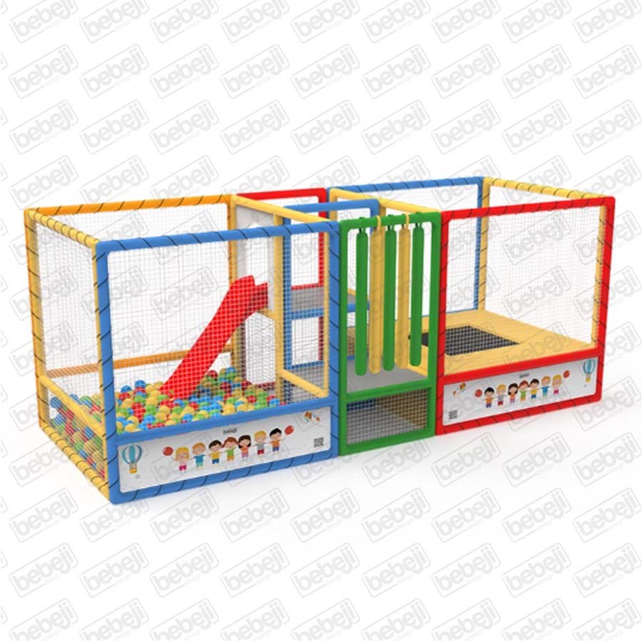 Bebeji Soft Play Trambolinli Top Havuzu 200x500x200 
