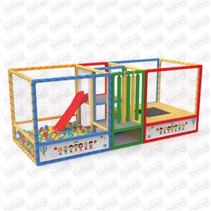 Bebeji Soft Play Trambolinli Top Havuzu 200x500x200