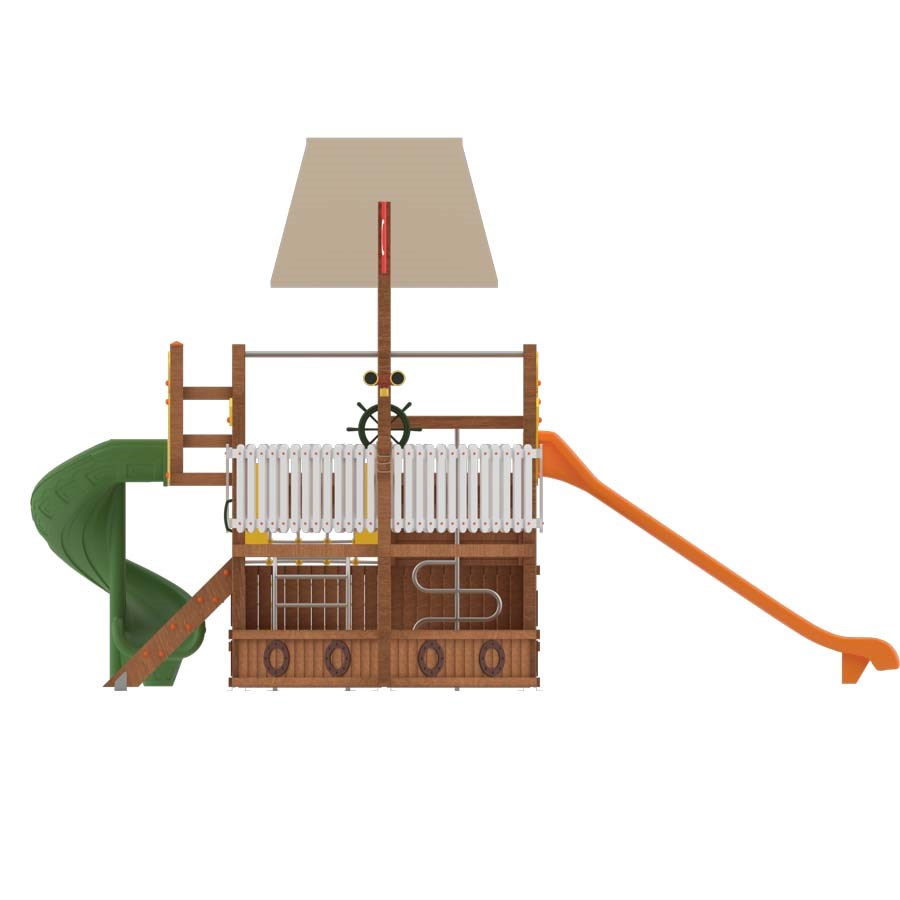 Ahşap Gemi Temalı Oyun Parkı-1 1200x500x950 