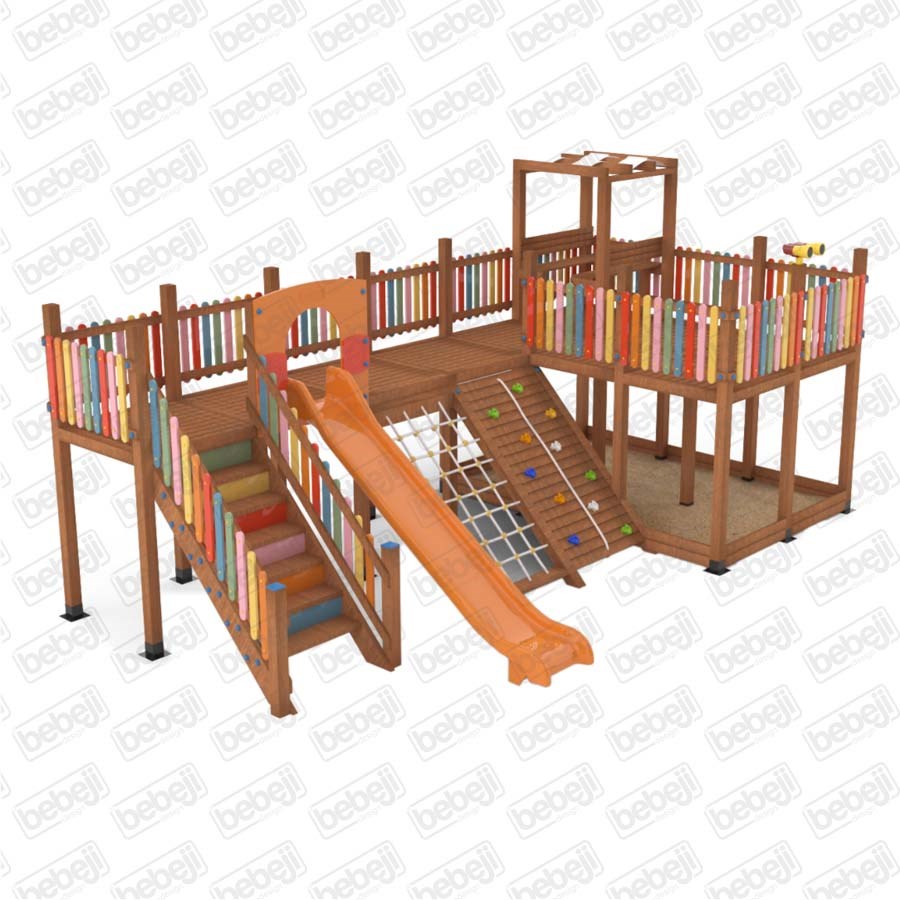 Ahşap Teras Temalı Oyun Parkı-1 630x315x360 
