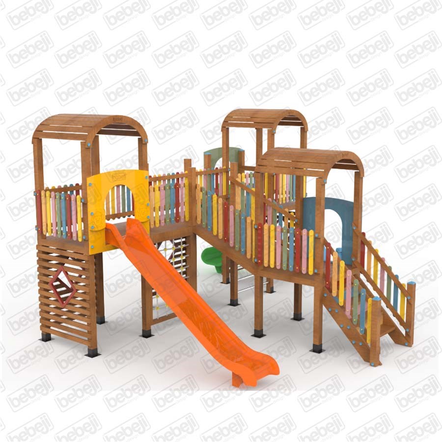 Ahşap Teras Temalı Oyun Parkı-4 620x325x510 