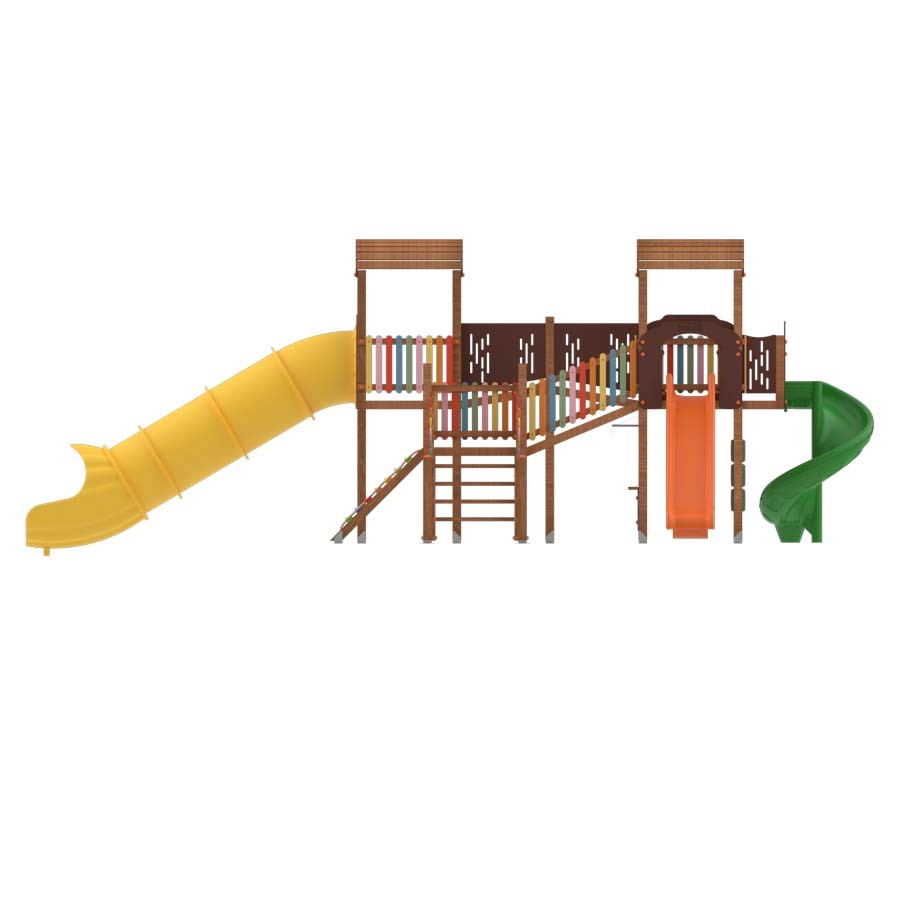 Ahşap Teras Temalı Oyun Parkı-3 840x300x980 