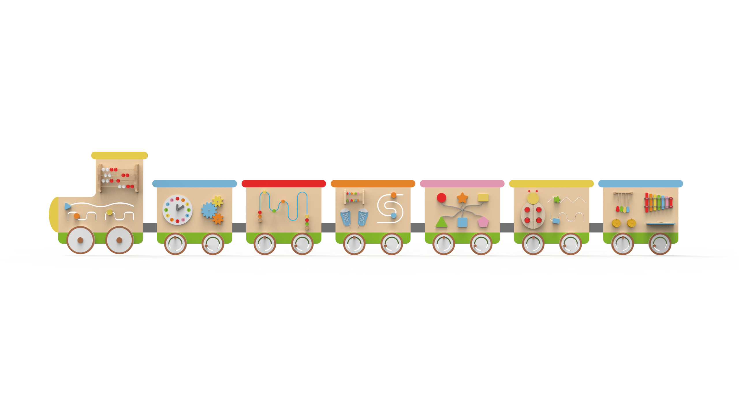 Kidolimo Tren Duvar Aktivite 7 Parça 