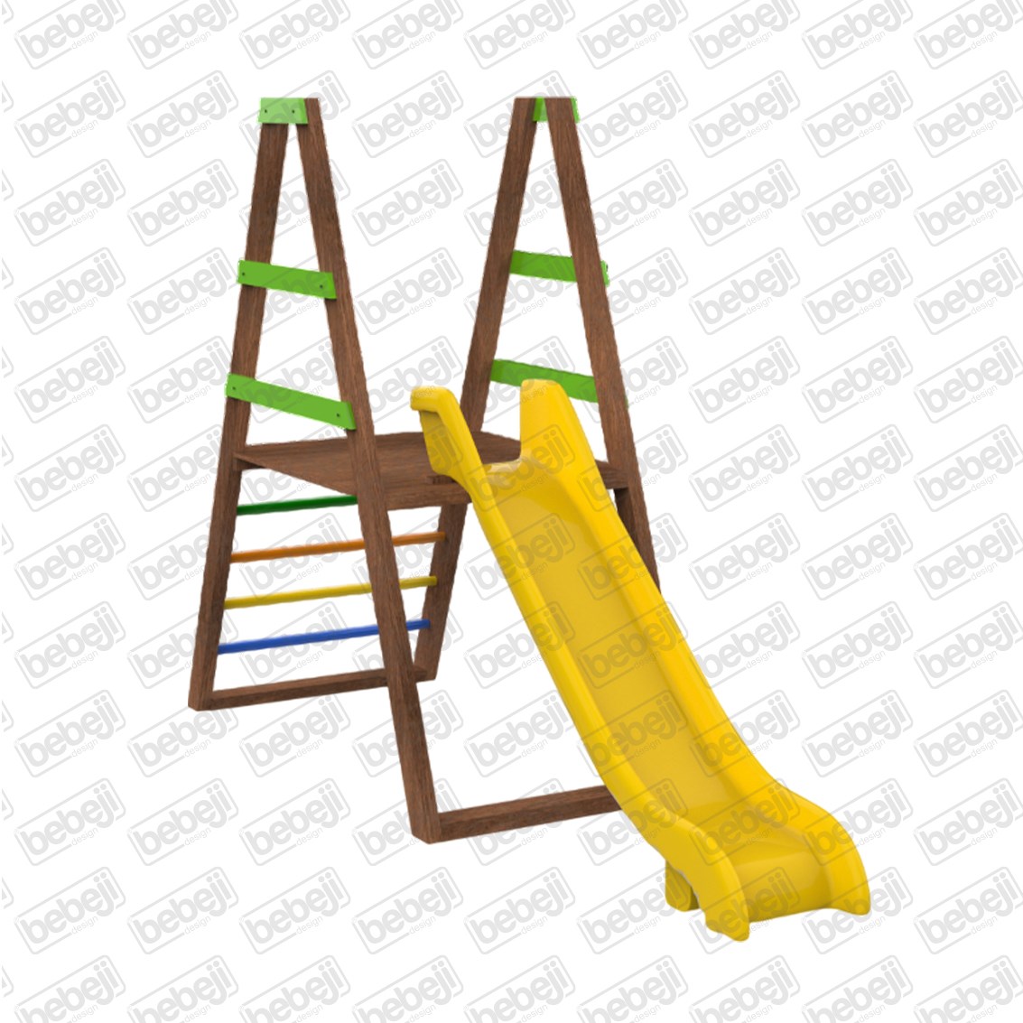 ISafe Ahşap Çocuk Parkı 3'lü Takım -Standart- S0070 
