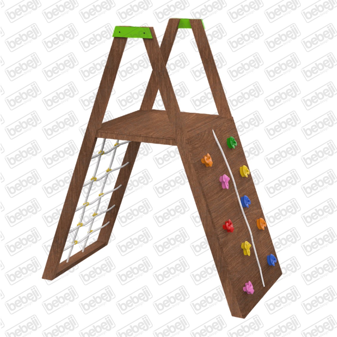 Isafe Ahşap Çocuk Parkı Ekipmanı-Tırmanma S0071 