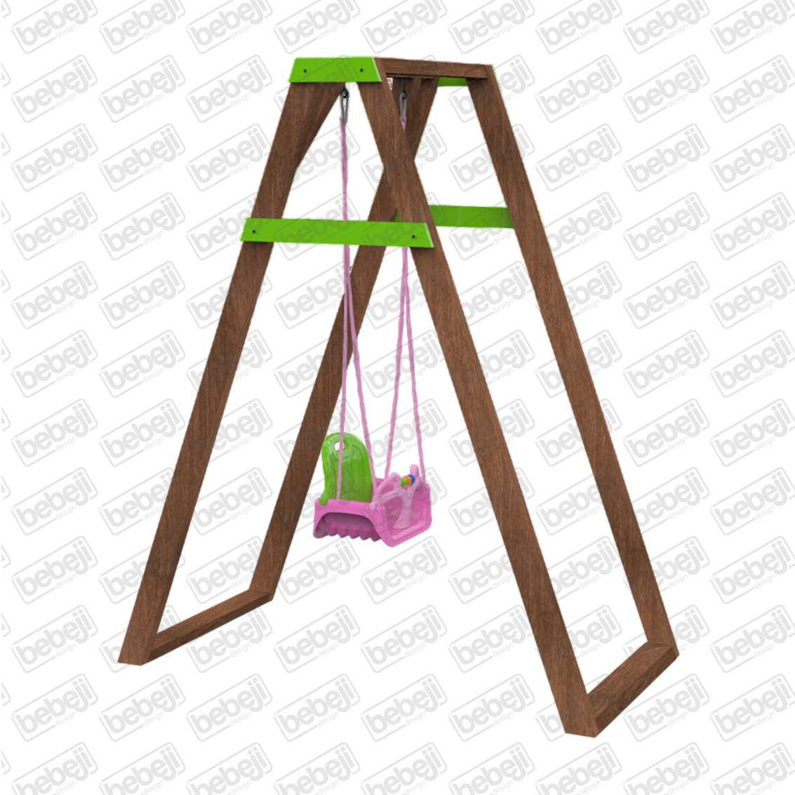 Isafe Ahşap Çocuk Parkı-Salıncak S0072 