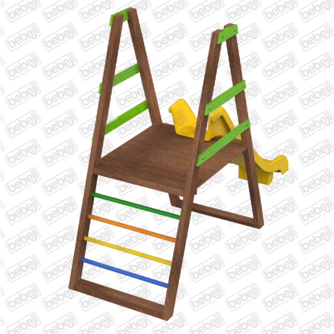 Isafe Ahşap Çocuk Parkı Ekipmanı-Kaydırak S0073 