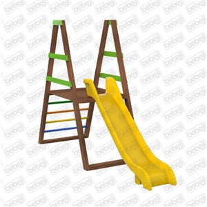 Isafe Ahşap Çocuk Parkı Ekipmanı-Kaydırak S0073