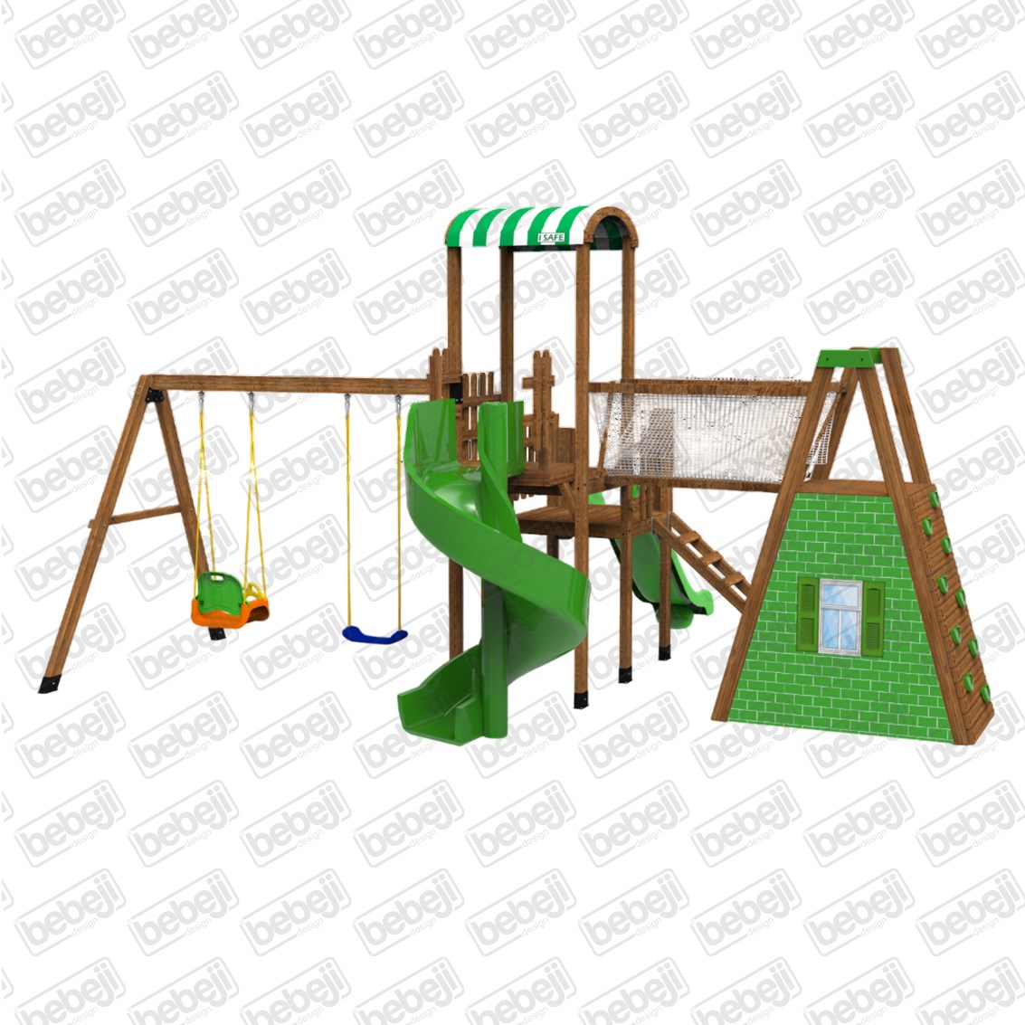 ISafe Ahşap Çocuk Parkı S5705 